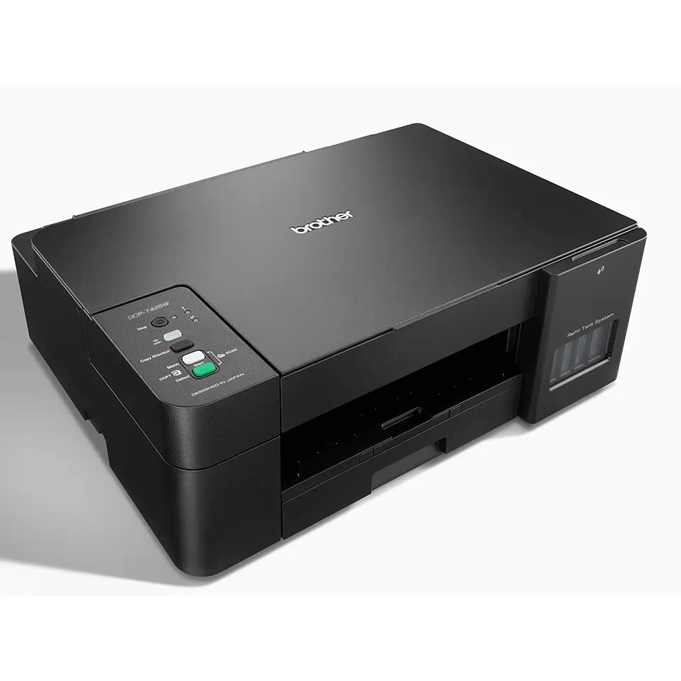Printer Brother DCP-T425WYJ / Multifunksional 3n1 / Inkjet / 1200×6000 dpi / Deri 16 ipm bardhë e zi dhe 9 ipm me ngjyra / A4 / Wireless LAN / Wi-Fi Direct / USB 2.0 / I zi 2