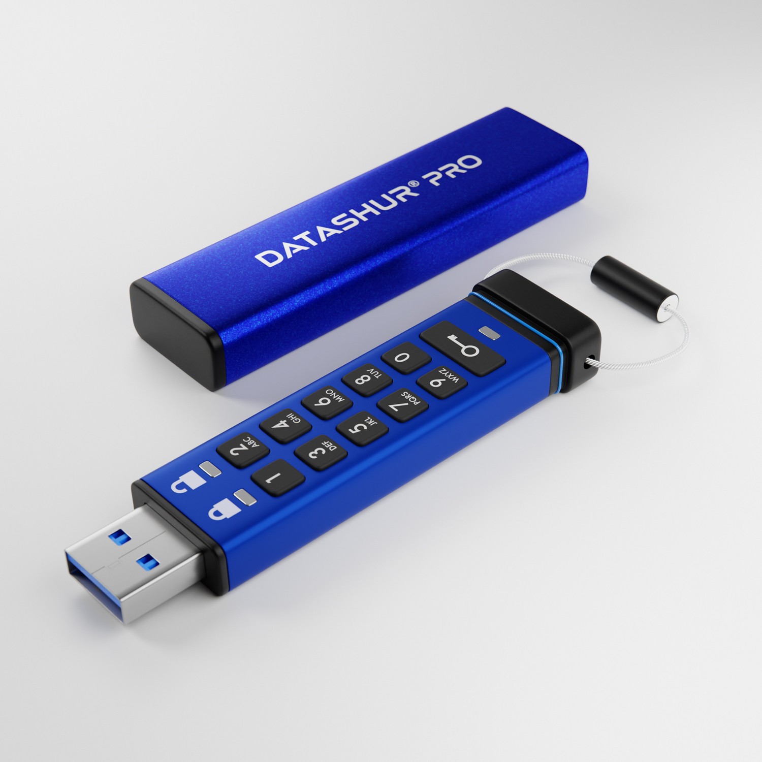USB Flash Drive iStorage datAshur Pro / 32GB / USB Type-A / USB 3.2 Gen 1 - Blu