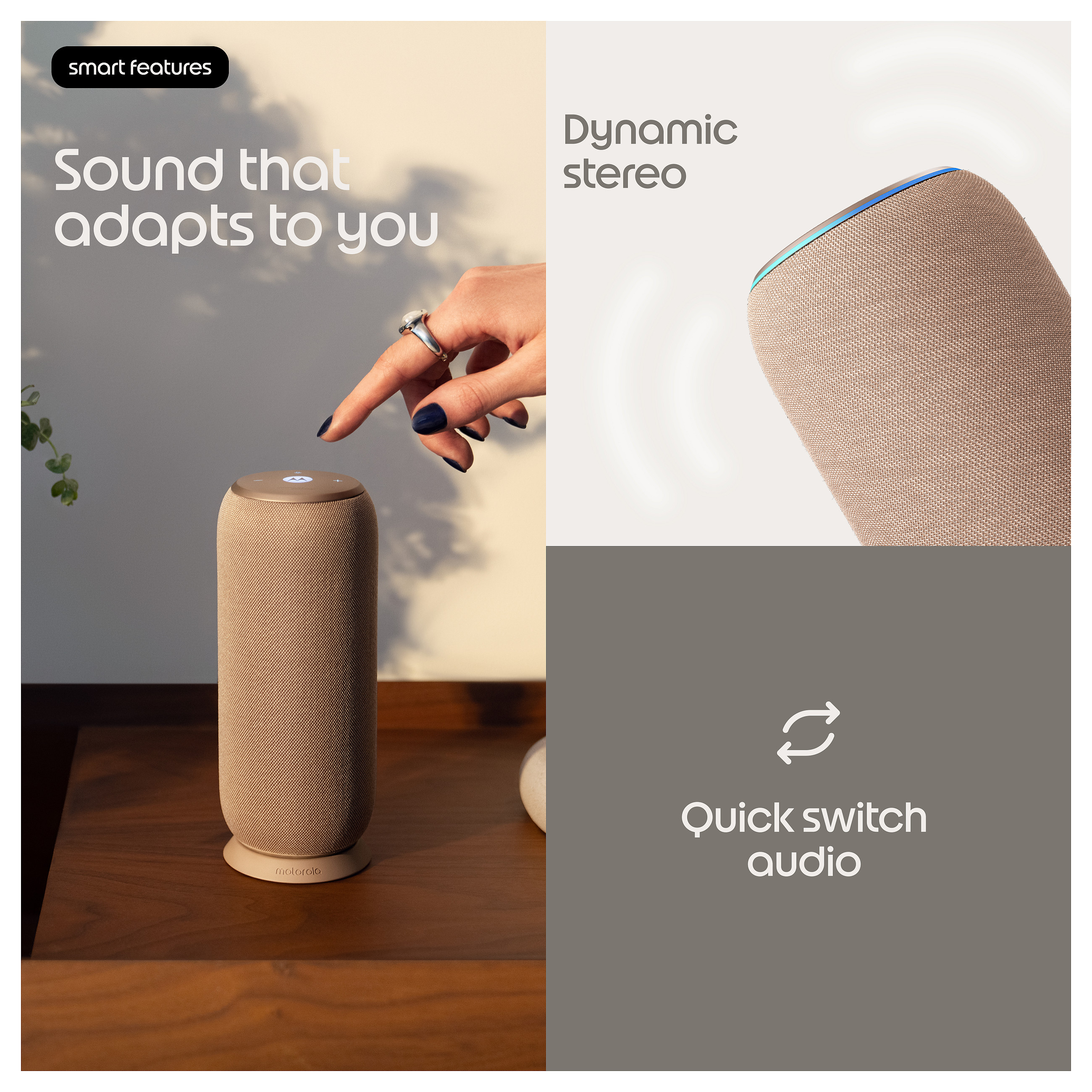Altoparlant Motorola Moto Sound Flow, 30W, Sound by Bose, Wi-Fi 5, Bluetooth 5.0, IP67, 12 orë - Kafe 8