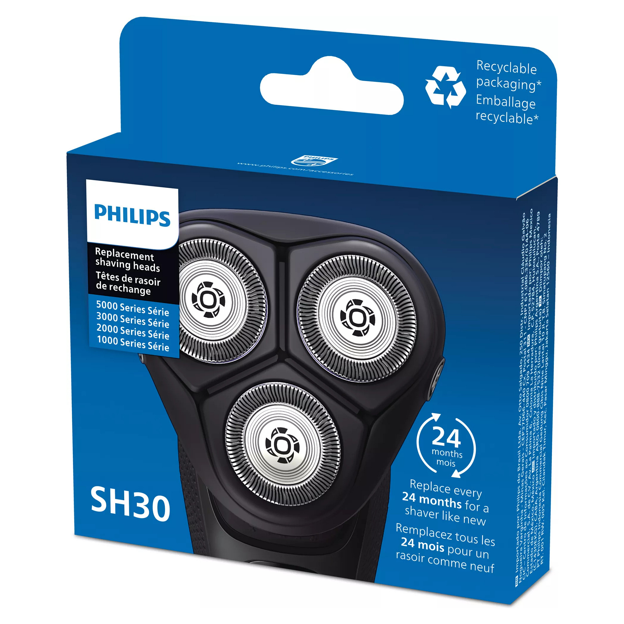Koka zëvendësuese për makinën e rrojës Philips SH30/50 / PowerCut / 3 Koka / 24 Muaj – Gri 5