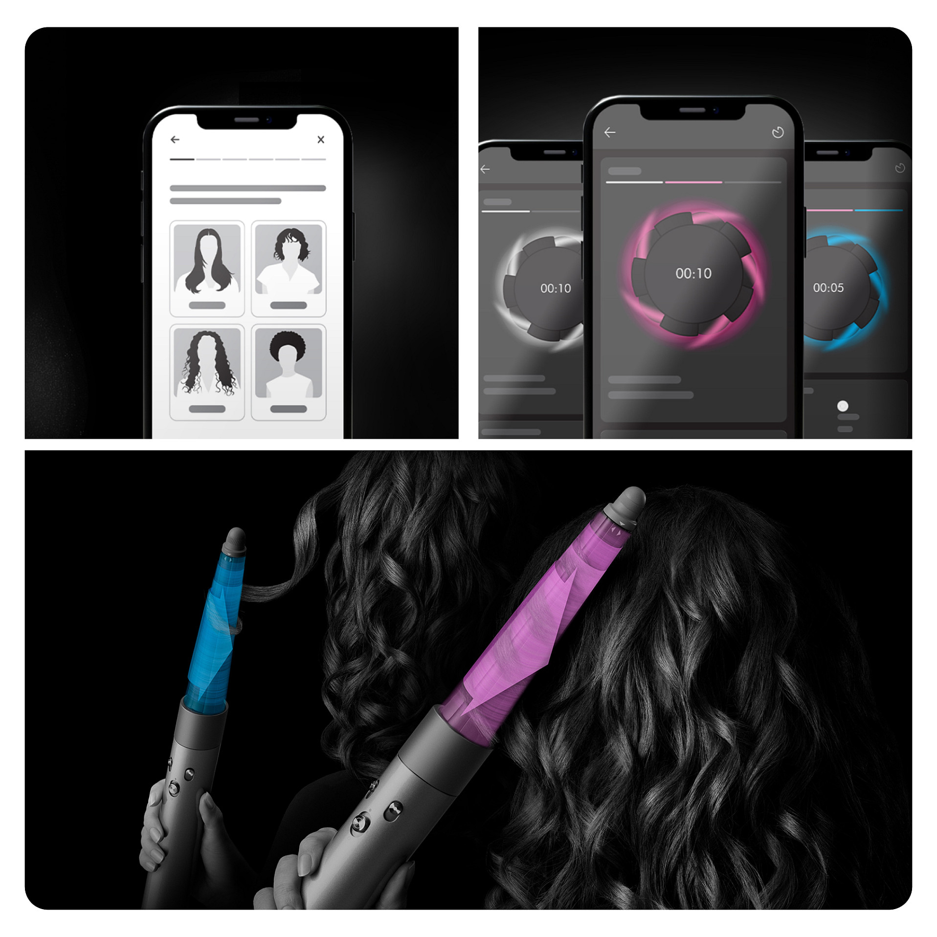 Stilues për flokë me ajër Dyson Airwrap i.d. Curly+Coily / Coanda / Bluetooth / 6-në-1 / 1300 W – Zezë/Portokalli/Gjelbër 9