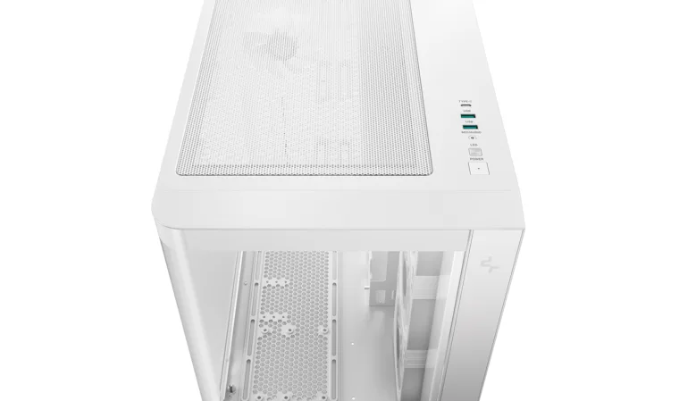 Kasë DeepCool CG530U 4F / ATX Mid-Tower / Xham i Lakuar Panoramic / 4x120mm ARGB / USB Type-C / Dual-Chamber – Bardhë 3