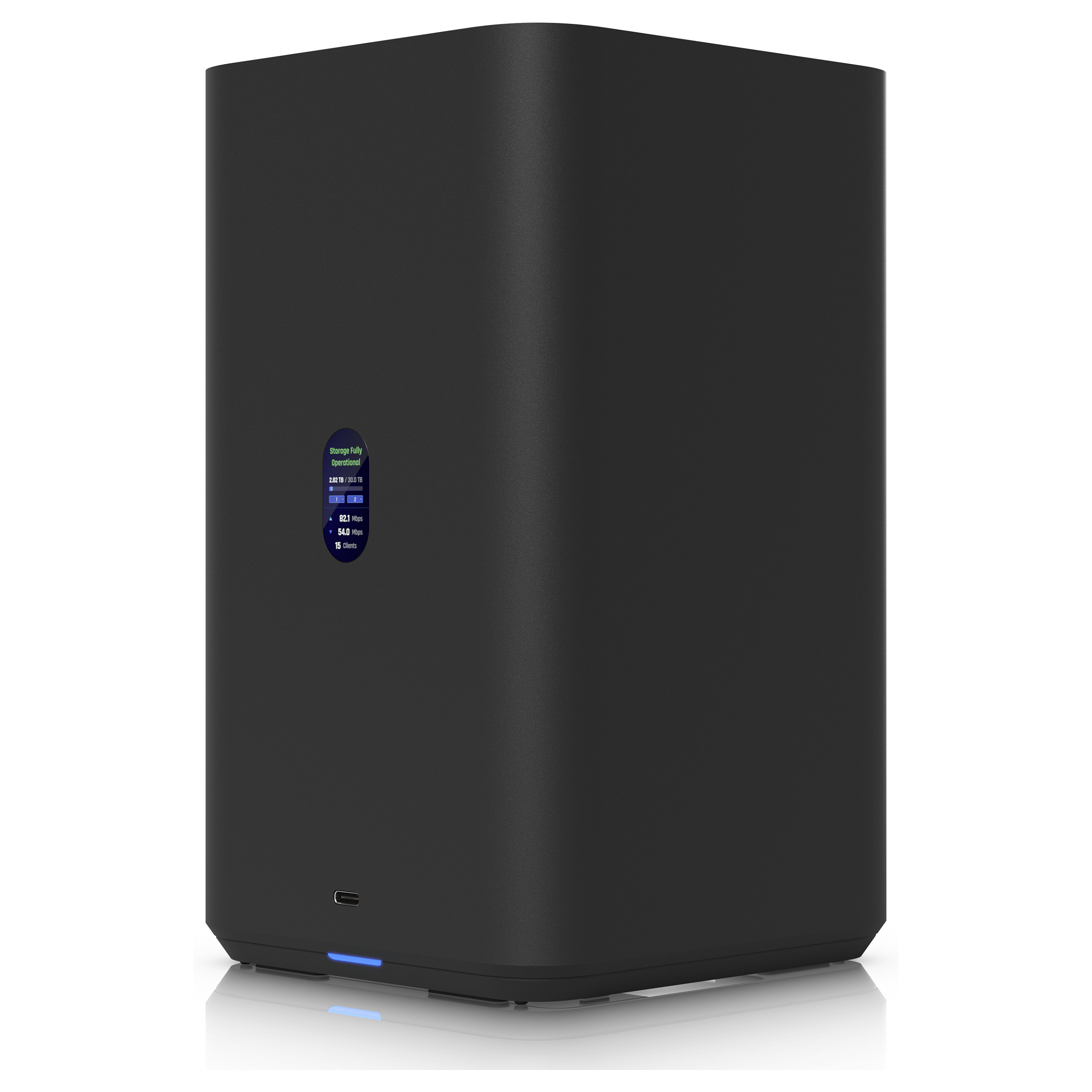 Ubiquiti UniFi UNAS-2-B – 2-Bay NAS, 2x SATA HDD, RAID 1, 2.5GbE, USB-C, PoE++, UniFi Drive Private Cloud 2