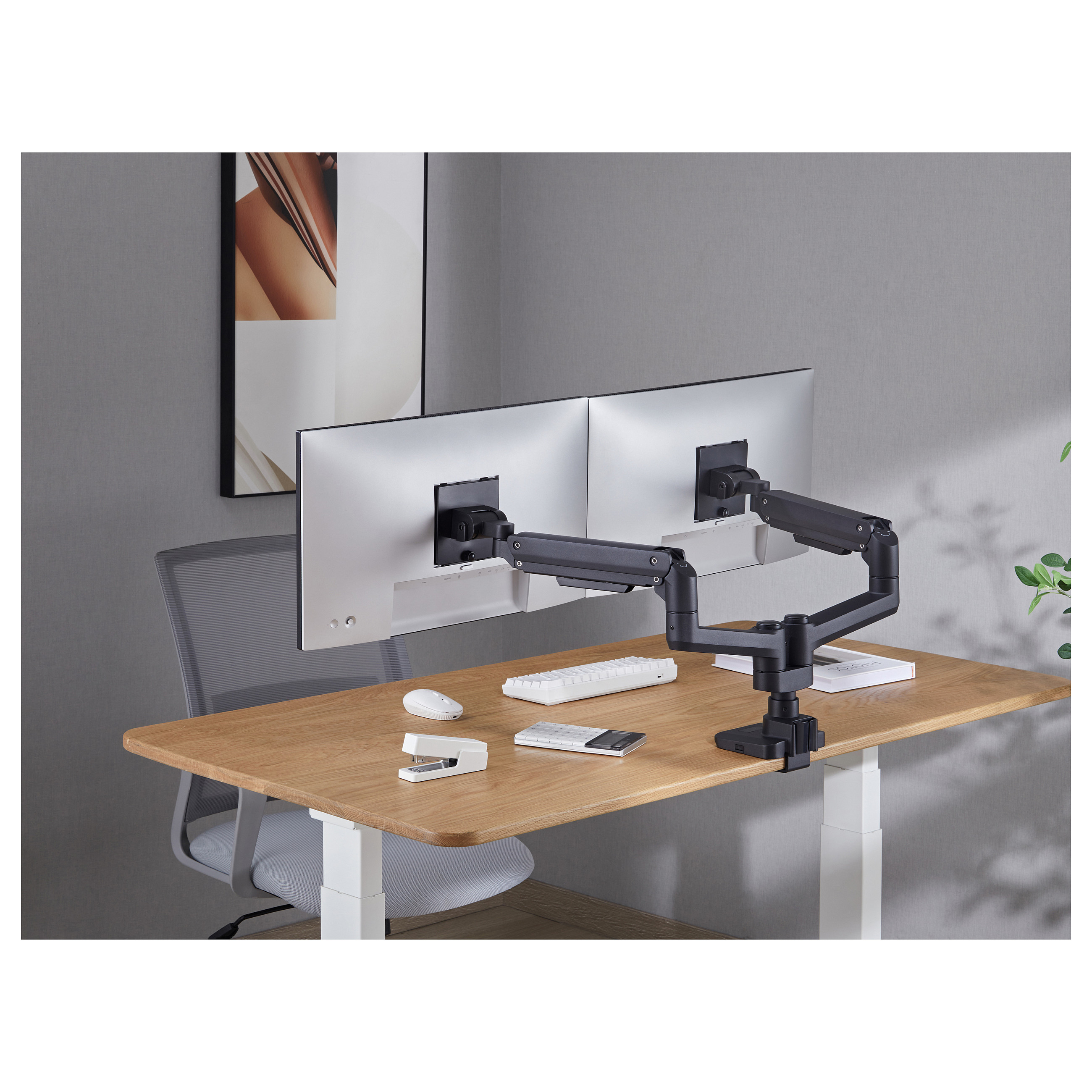 Mbajtëse për Monitor Equip 650182, 2 Monitorë, 17"–35", 20kg për Monitor, VESA 75×75mm/100×100mm - Zezë 7