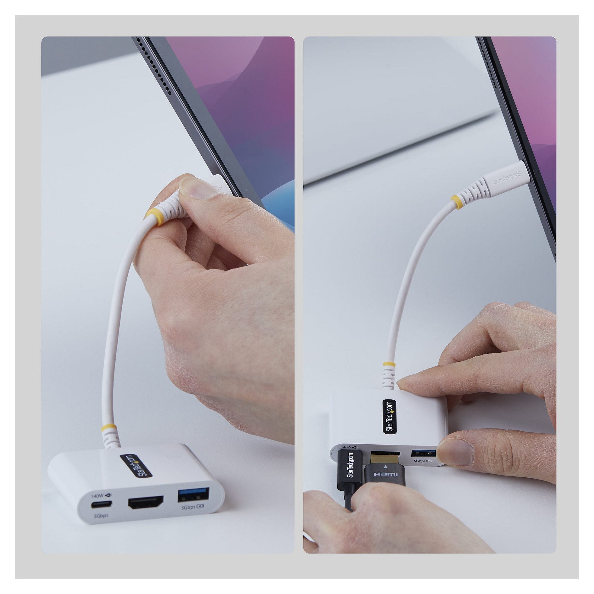 Hub StarTech.com 168W-USBC-MULTIPORT / 1x USB-A / 1x USB-C / HDMI / 140W PD – Bardhë 3