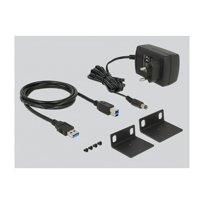 Hub DeLOCK 64039, 13x USB-A, USB 5Gbps, USB-B, Rack 19″, Furnizim i Jashtëm - Zezë 3