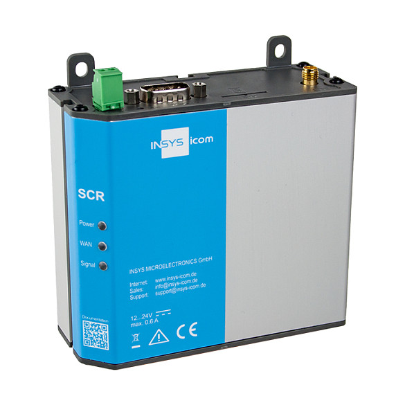 INSYS icom MRX5 LTE 1.1, Ruter Industrial 4G LTE, 5× Fast Ethernet 10/100 Mbps, 2× Hyrje Digjitale (DI), 3× Slot Zgjerimi MRcard, VPN, Firewall, Montim në DIN-Rail – Gri/Blu 3