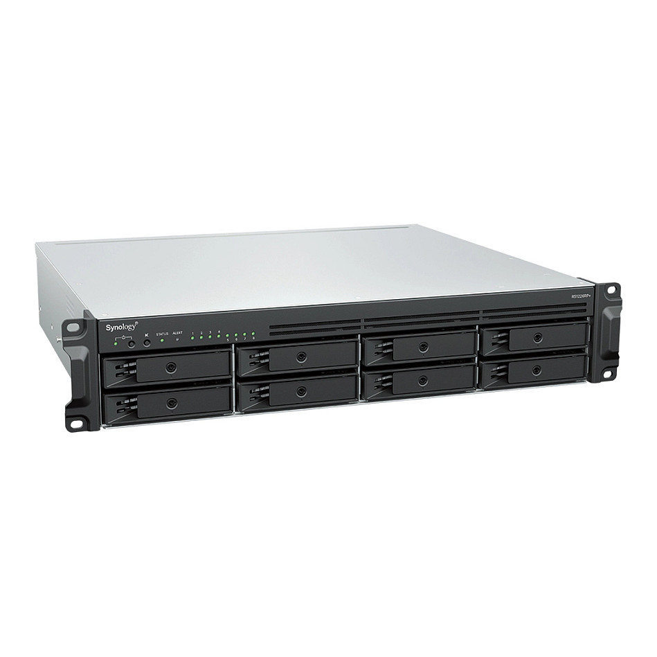 Synology RackStation RS1226RP+, NAS , AMD Ryzen V1500B, 4GB DDR4 ECC, 8 Bay, 2 × 2.5GbE, 2U Rackmount, PSU redundant - Zezë 6