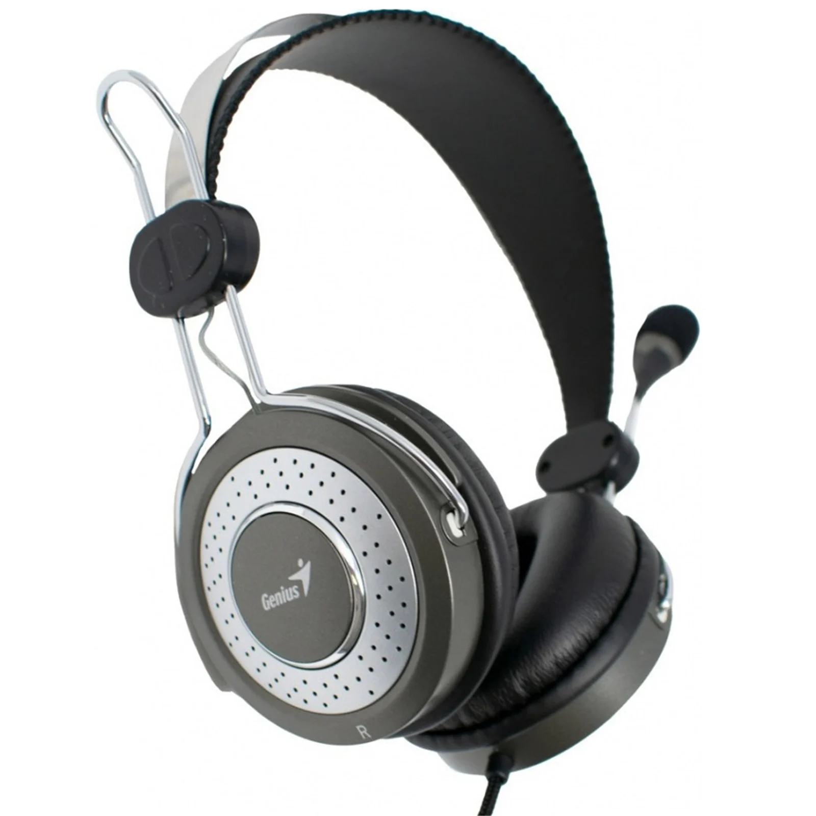 Kufje me kabllo Genius HS-04SU / Over-Ear / 3.5mm / 40mm – Zezë/Argjendi 2