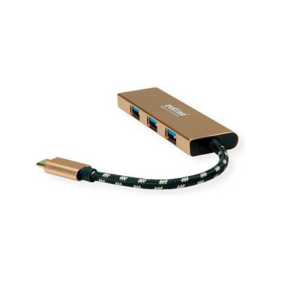 Hub ROLINE 14.02.5049-5 / 4x USB-A / USB-C / USB 3.2 Gen 1 / 5Gbps – Ari 2