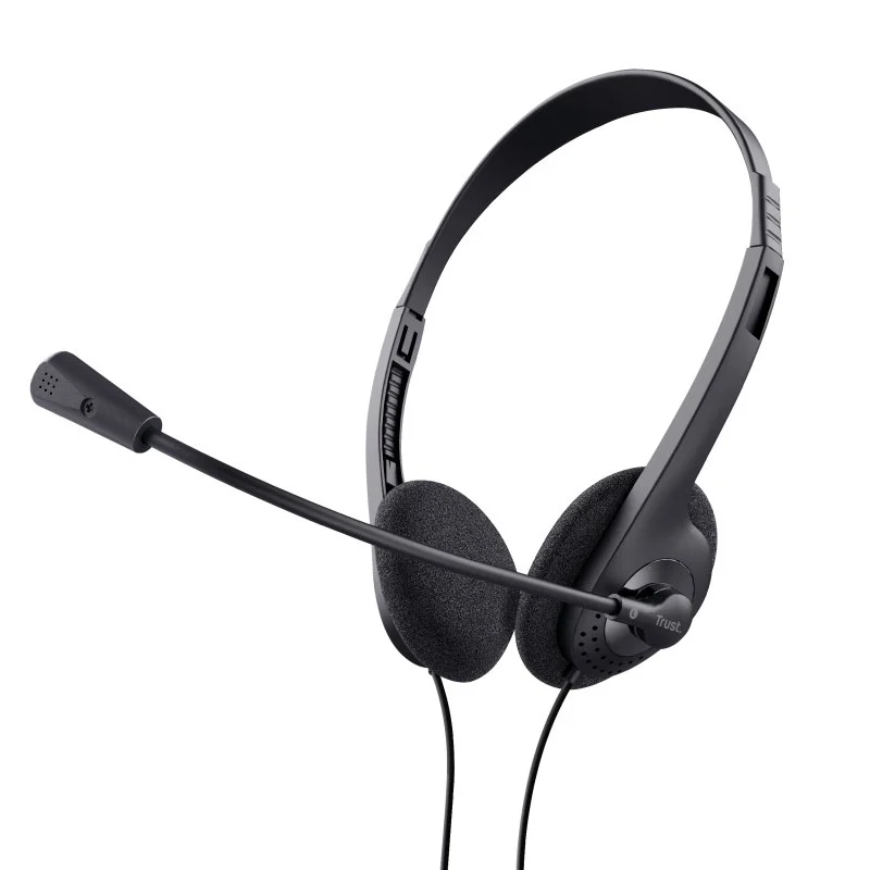 Kufje Trust Ziva 21517 / Për PC dhe Laptop / Chat / Me mikrofon / Lightweight / 3.5 mm / Me kabëll / E zezë 4