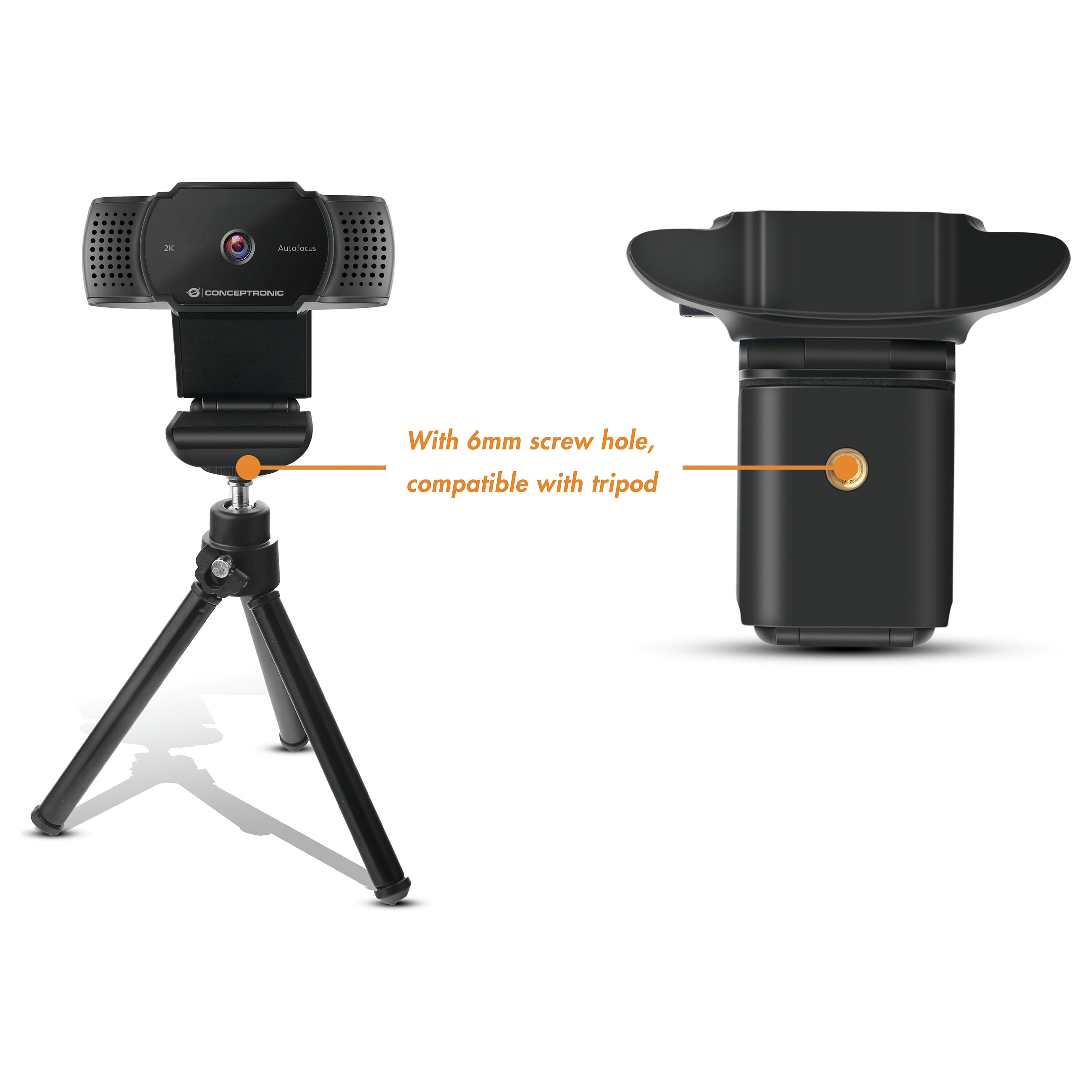 Webcam Conceptronic AMDIS02B / USB-A 2.0 / 2K Super HD - Zezë 3