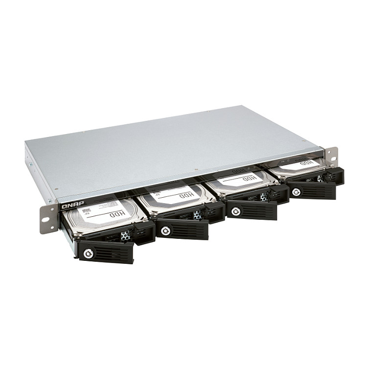 QNAP TS-433eU-4G 4-Bay 1U Short-Depth Rack NAS Server – ARM Cortex-A55, 4GB DDR4, Dual 2.5GbE 6