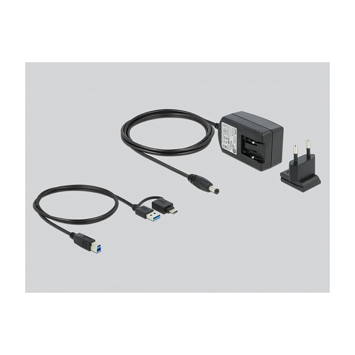 Docking Station DeLOCK / 2xHDMI / 2xUSB-A / 1xUSB-B / LAN / Audio - Bardhë thumbnail 5