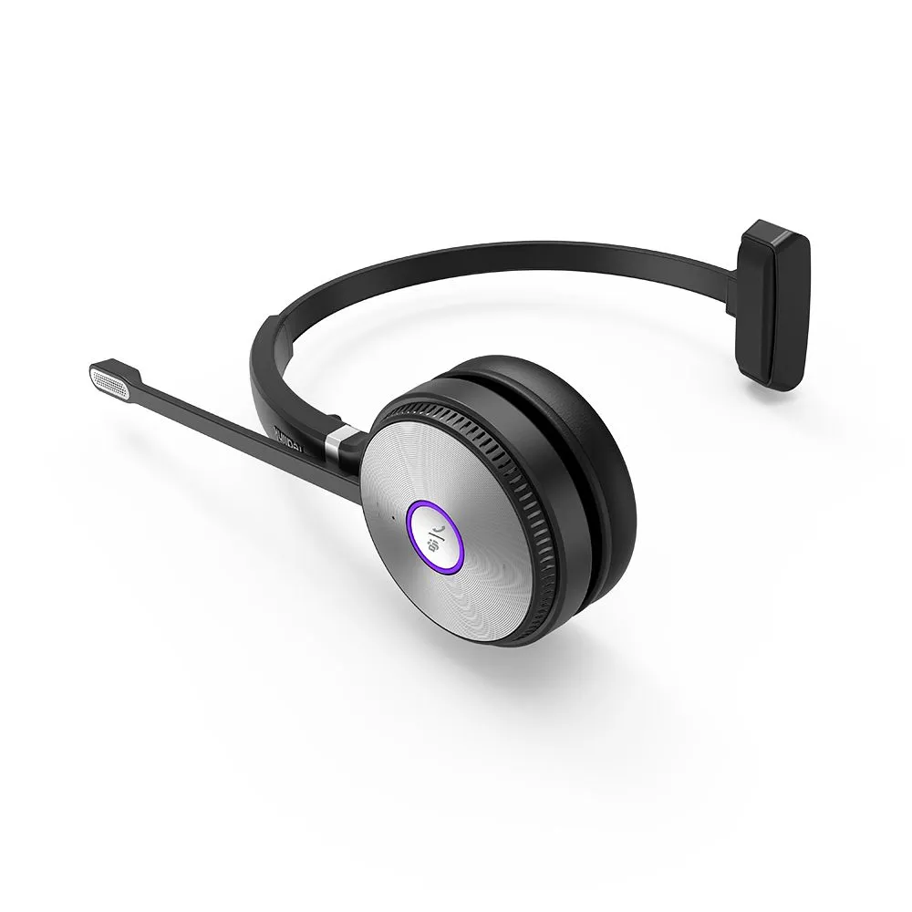 Kufje pa kabllo Yealink WH62 Mono UC, 1308005, DECT, USB, 28mm, deri 13 Orë, me Stativ - Zezë 3
