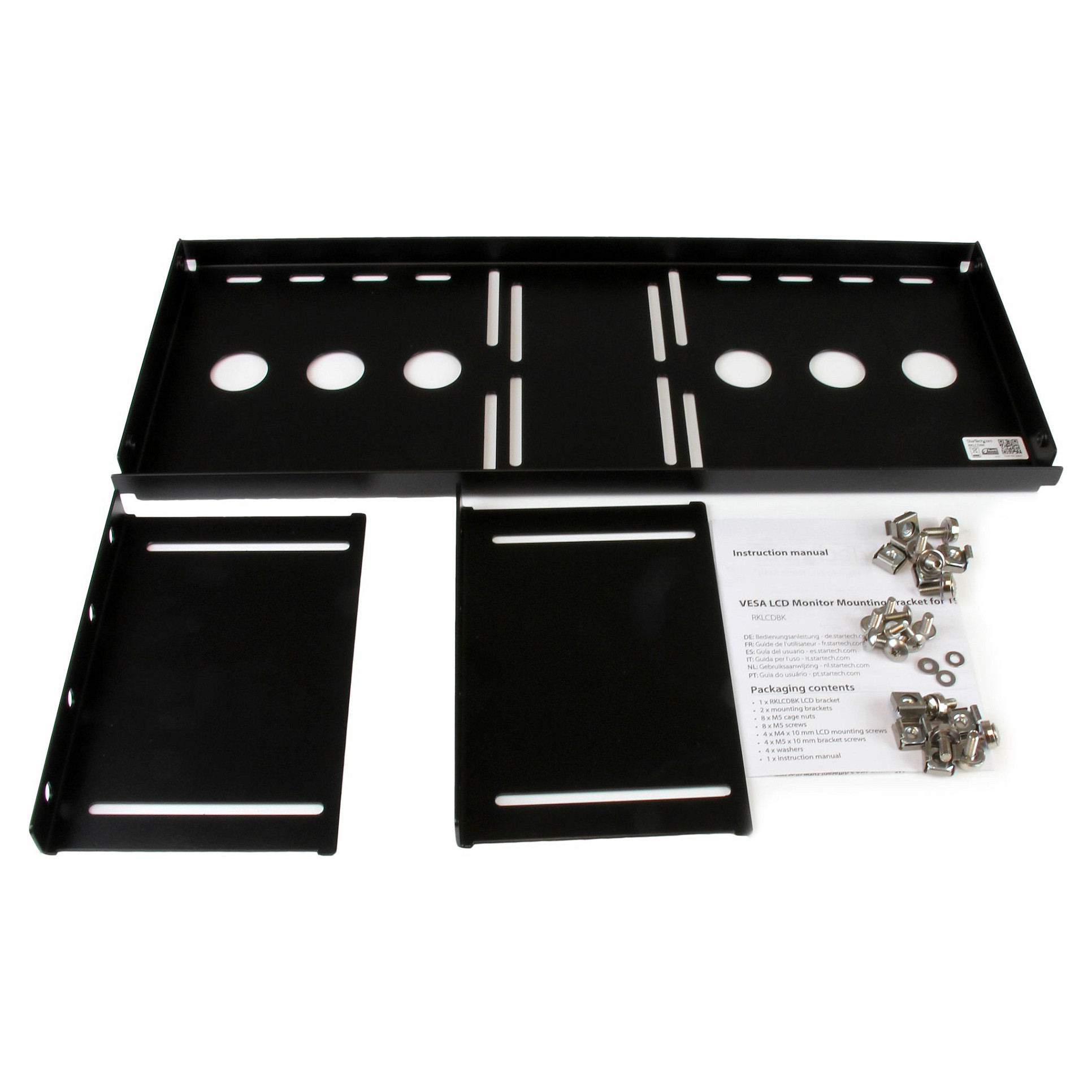 Mbajtëse për Monitor StarTech.com RKLCDBK , Rack 19" , 4U , VESA 75x75 & 100x100 , thellësi e rregullueshme - Zezë 7