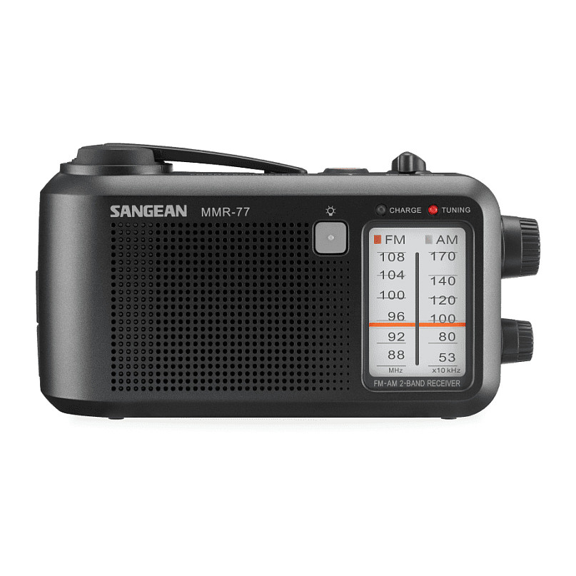 Radio emergjence portative Sangean MMR-88 DAB+, USB-C, me manivelë dhe panel diellor - Verdhë 2