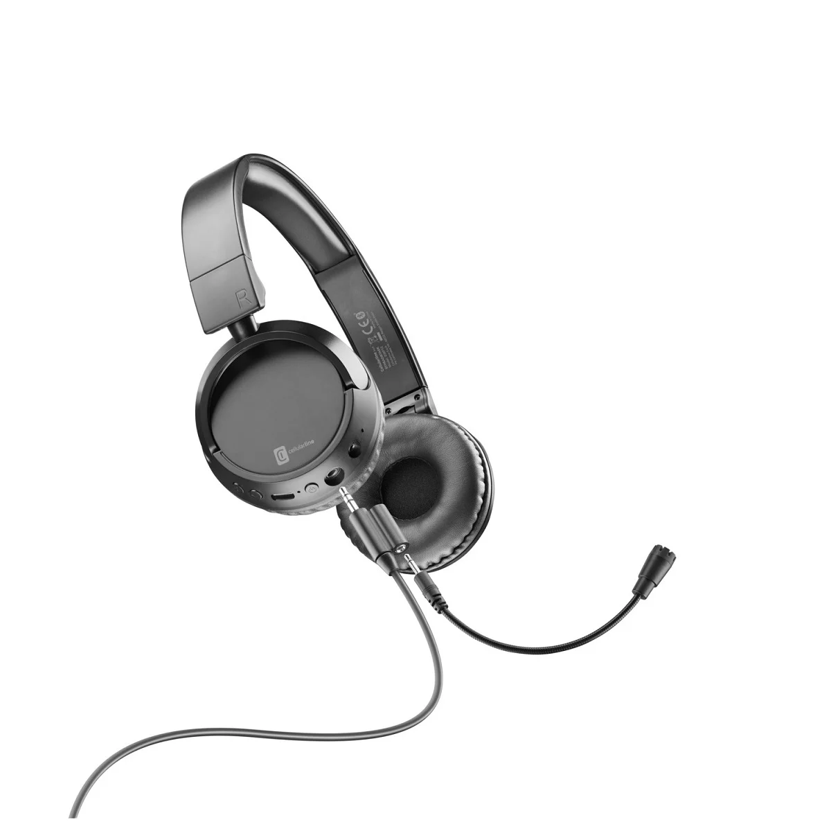 Kufje pa kabllo Cellularline REACT / Bluetooth / Mono On-Ear / MultiPoint / 35H / Mikrofon / USB-C - Zezë 2