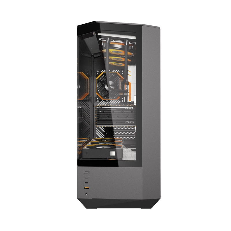 Kasë Darkflash DY460 / ATX Mid-Tower / 4x120mm ARGB / USB Type-C / Xham i Temperuar – Zezë 4