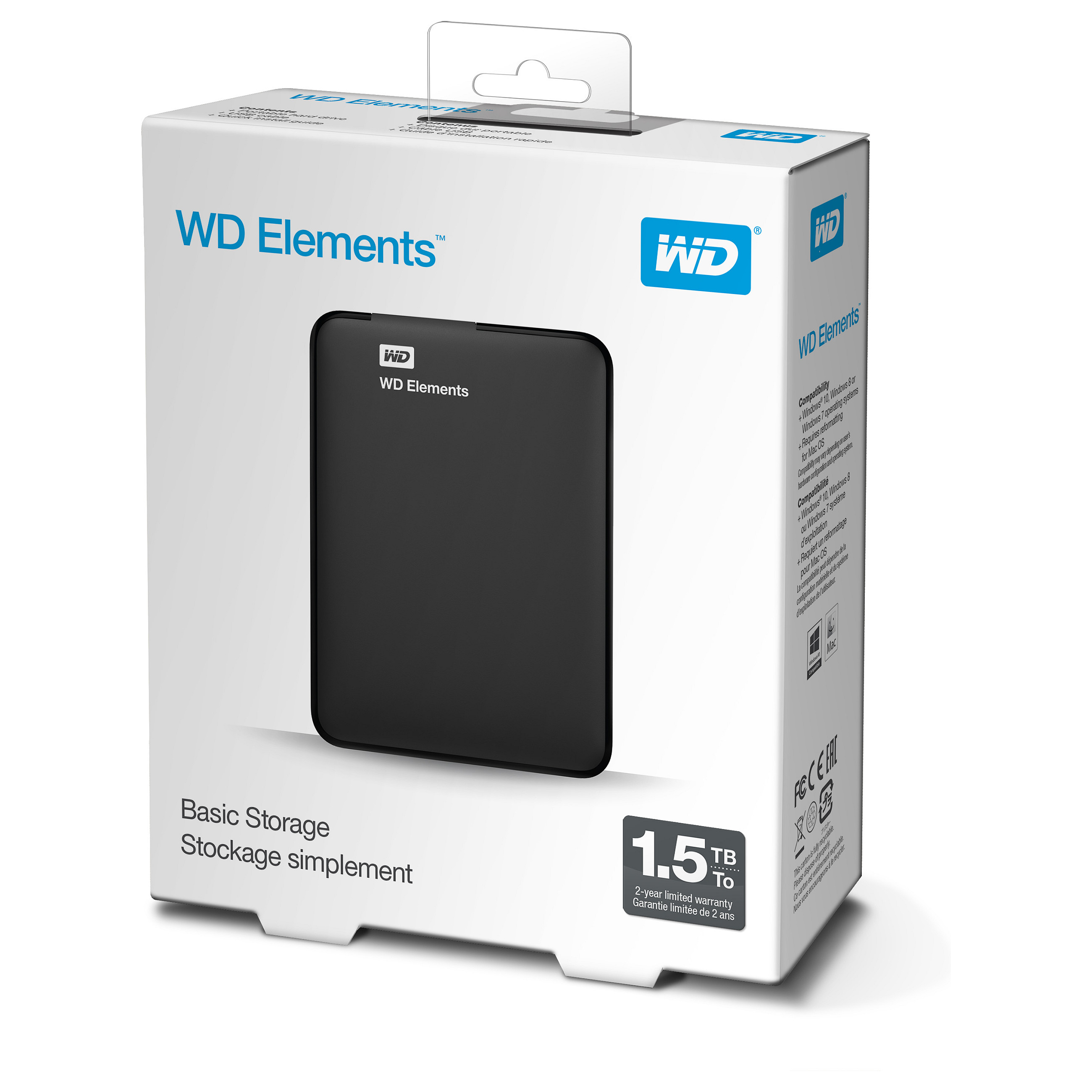 External HDD WD Elements Portable, 1.5TB, 2.5″, USB 3.2 Gen 1, deri në 5 Gbit/s – E zezë 8