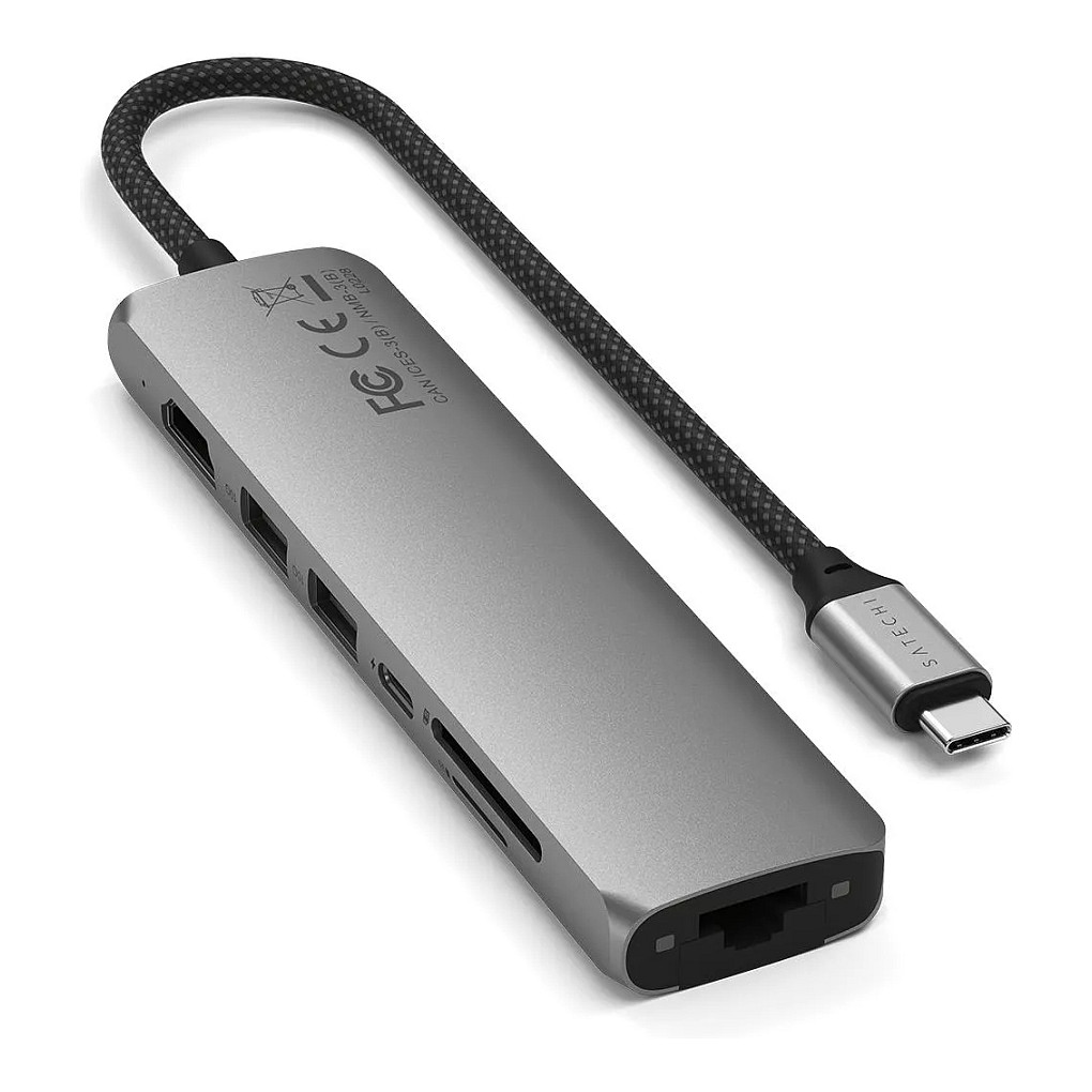 Hub Satechi ST-P7SM / 2x USB-A / 1x HDMI / 1x USB-C PD / Ethernet / SD / 80W PD / 100W – Hiri 5