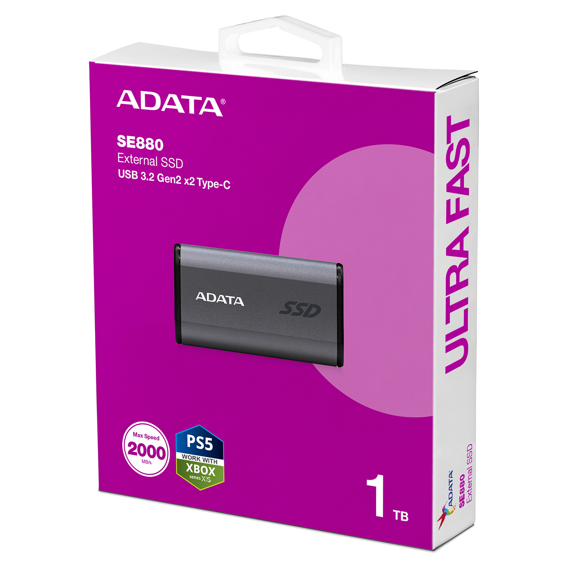 SSD e Jashtme 1TB ADATA Portable SE880 USB 3.2 Gri thumbnail 3
