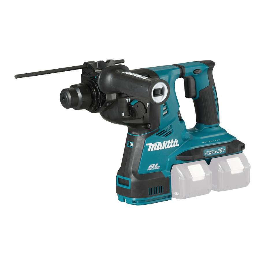 Shpuese me Goditje me Bateri Makita DHR280ZJ, 2x18V, SDS-Plus, 2.8J, Kapacitet Shpimi në Beton 28mm - Blu/Zezë