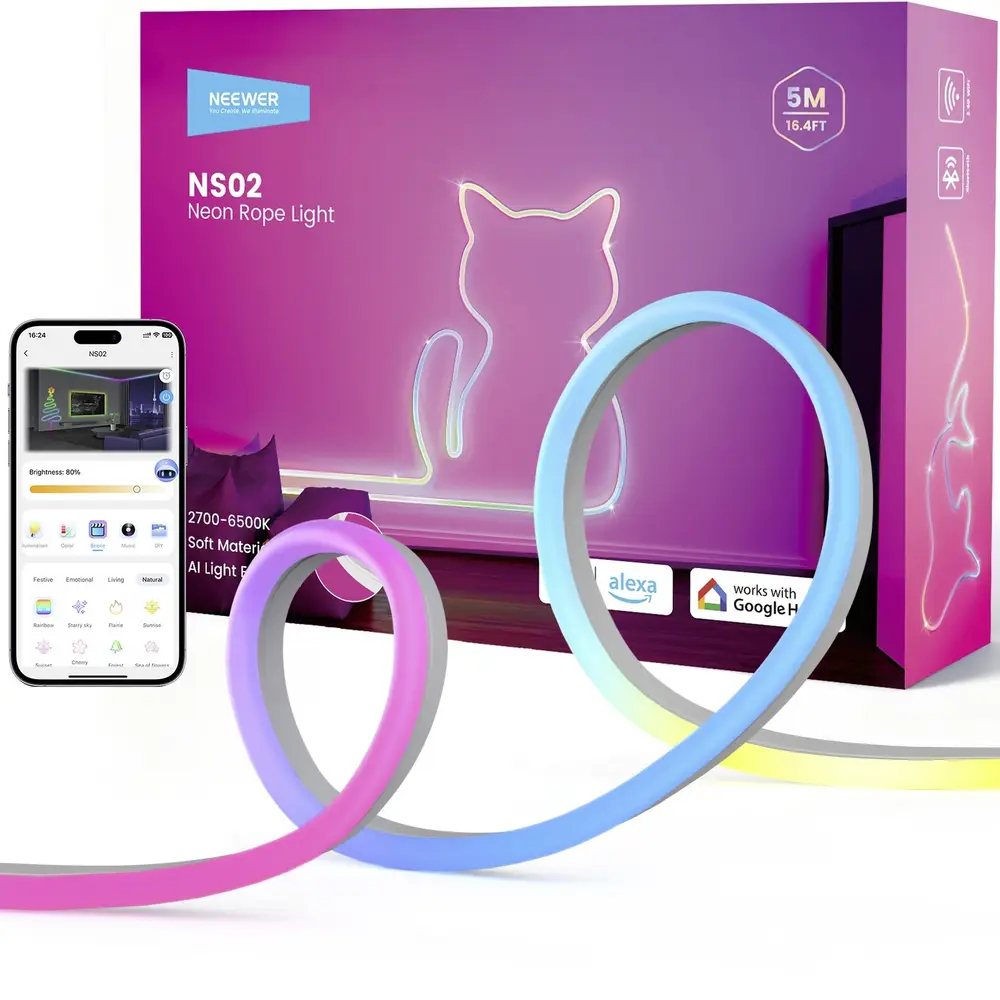 Dritë e Mençur Neewer NS02, RGB, 5m, 252 LED, 2700-6500K, 42 IC, Smart - Shumëngjyrësh
