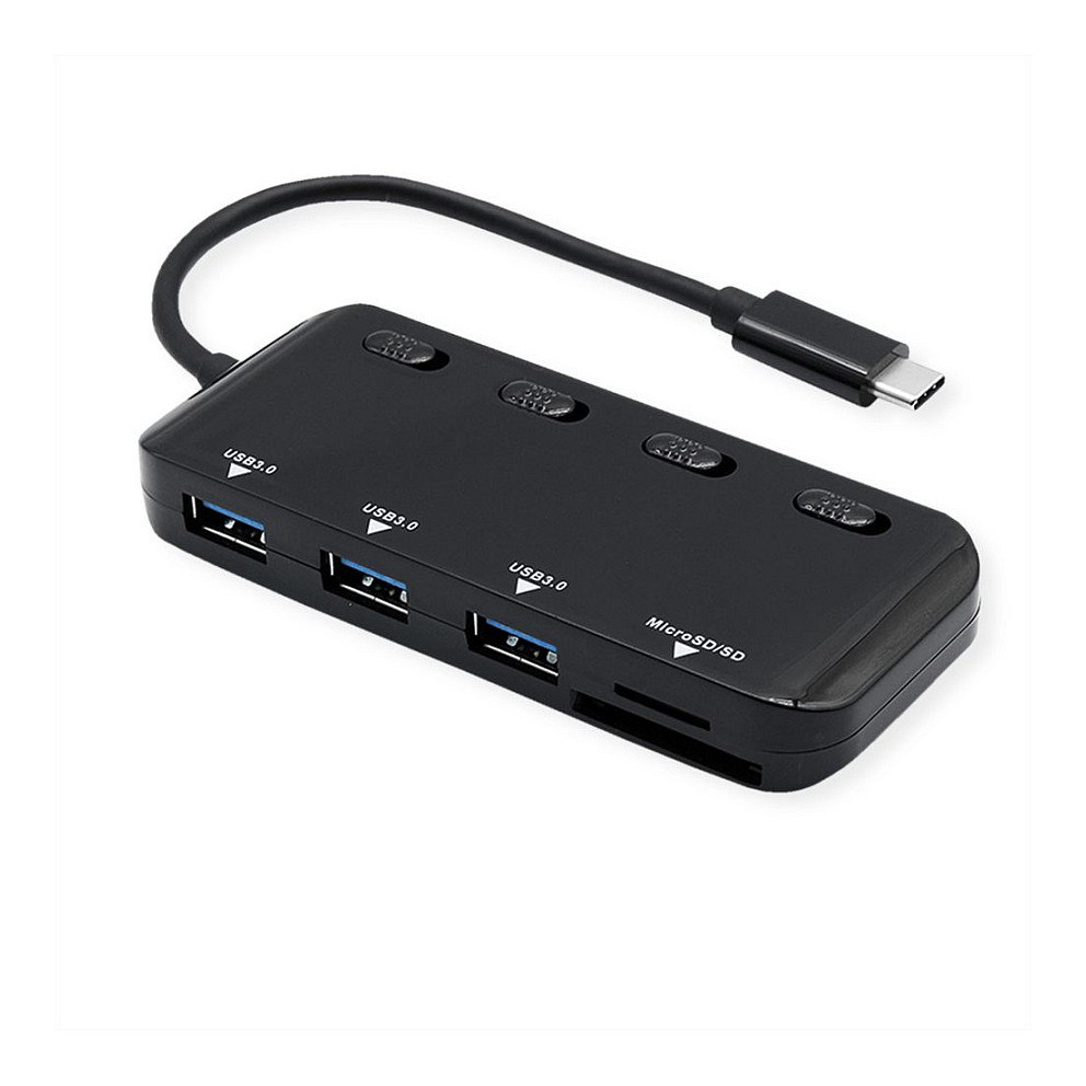 Hub ROLINE 12.04.1085, 4x USB-A, USB 2.0, 480Mbps, Repeater, 12m - Bardhë 8