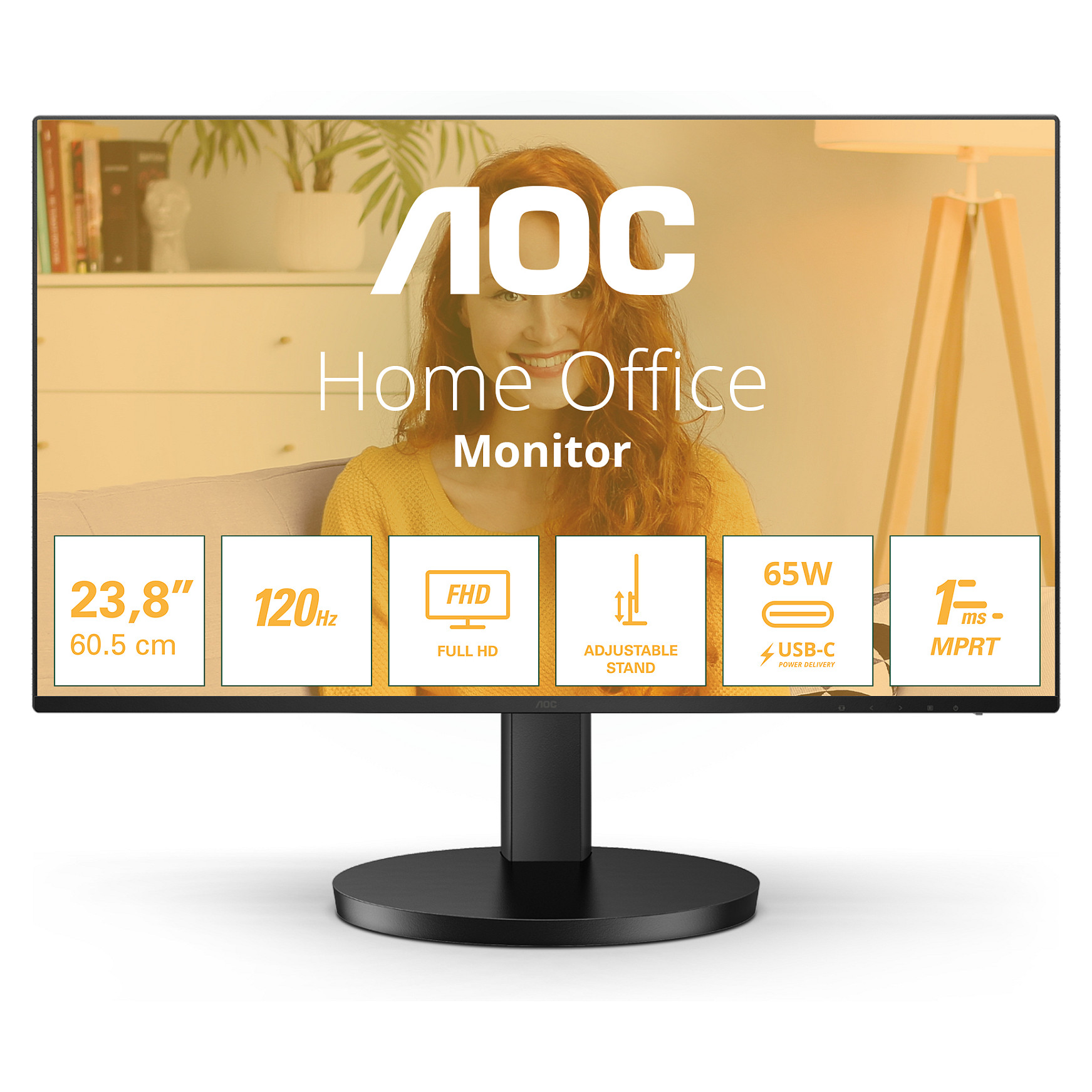 Monitor AOC Basic-line 24B3CF2 / 24" / 1920x1080 / 100Hz / 1ms / IPS / i zi