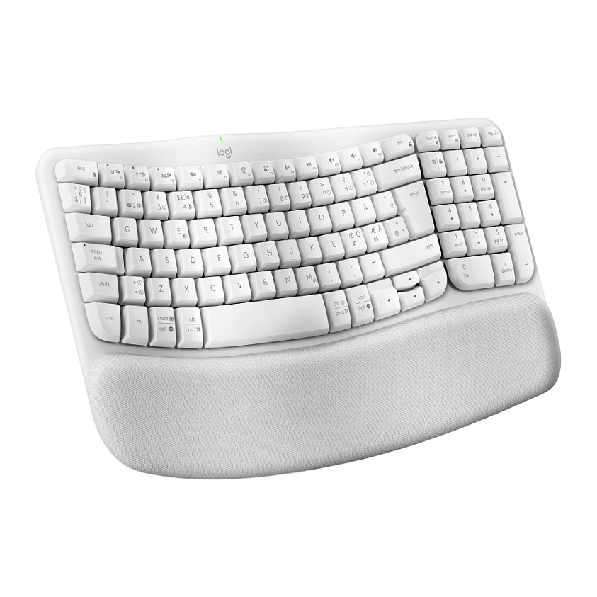 Tastierë pa kabllo Logitech Wave Keys / QWERTY / Membrane / RF Wireless + Bluetooth - Bardhë thumbnail 3