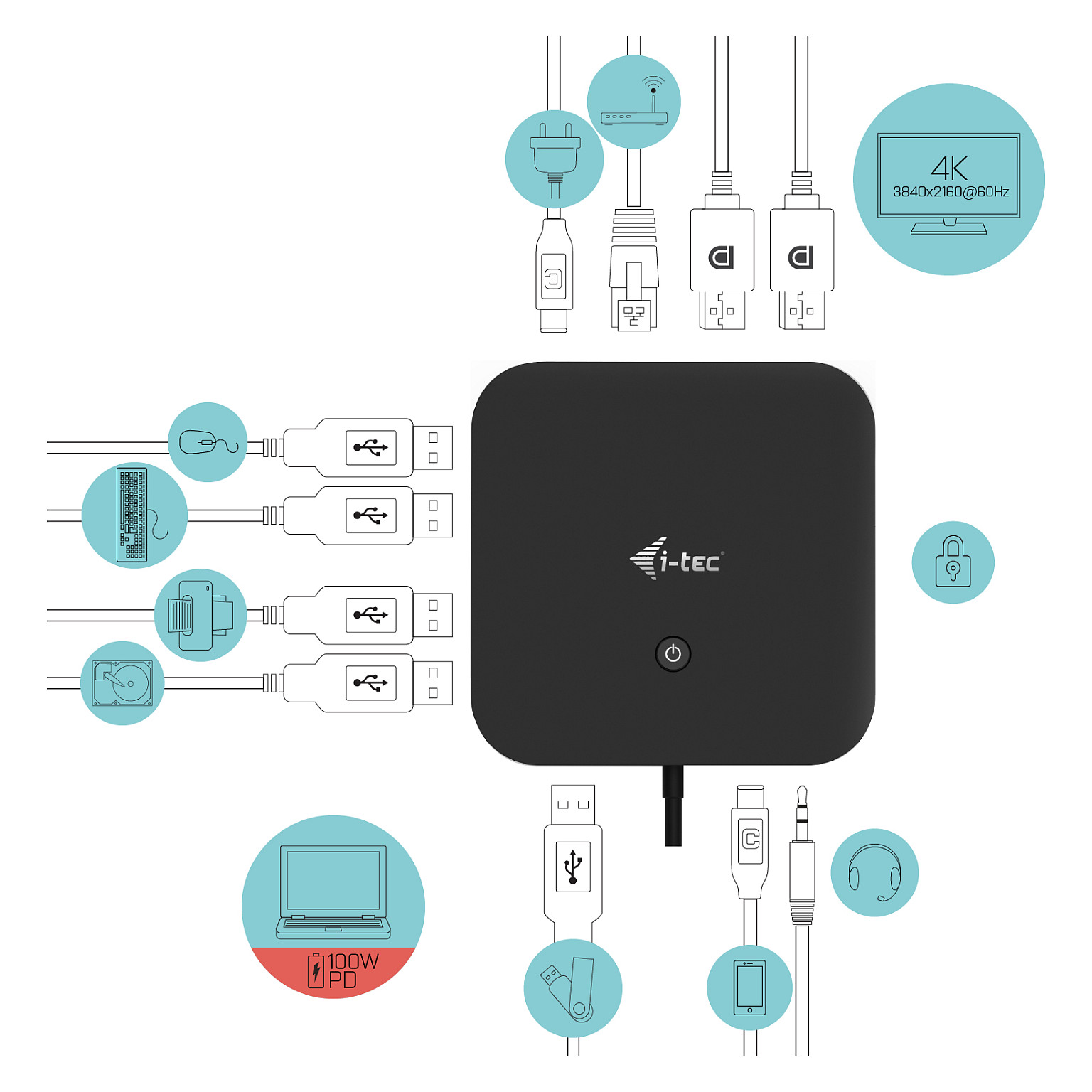 Docking Station D I-TEC USB-C Dual Display PD thumbnail 4