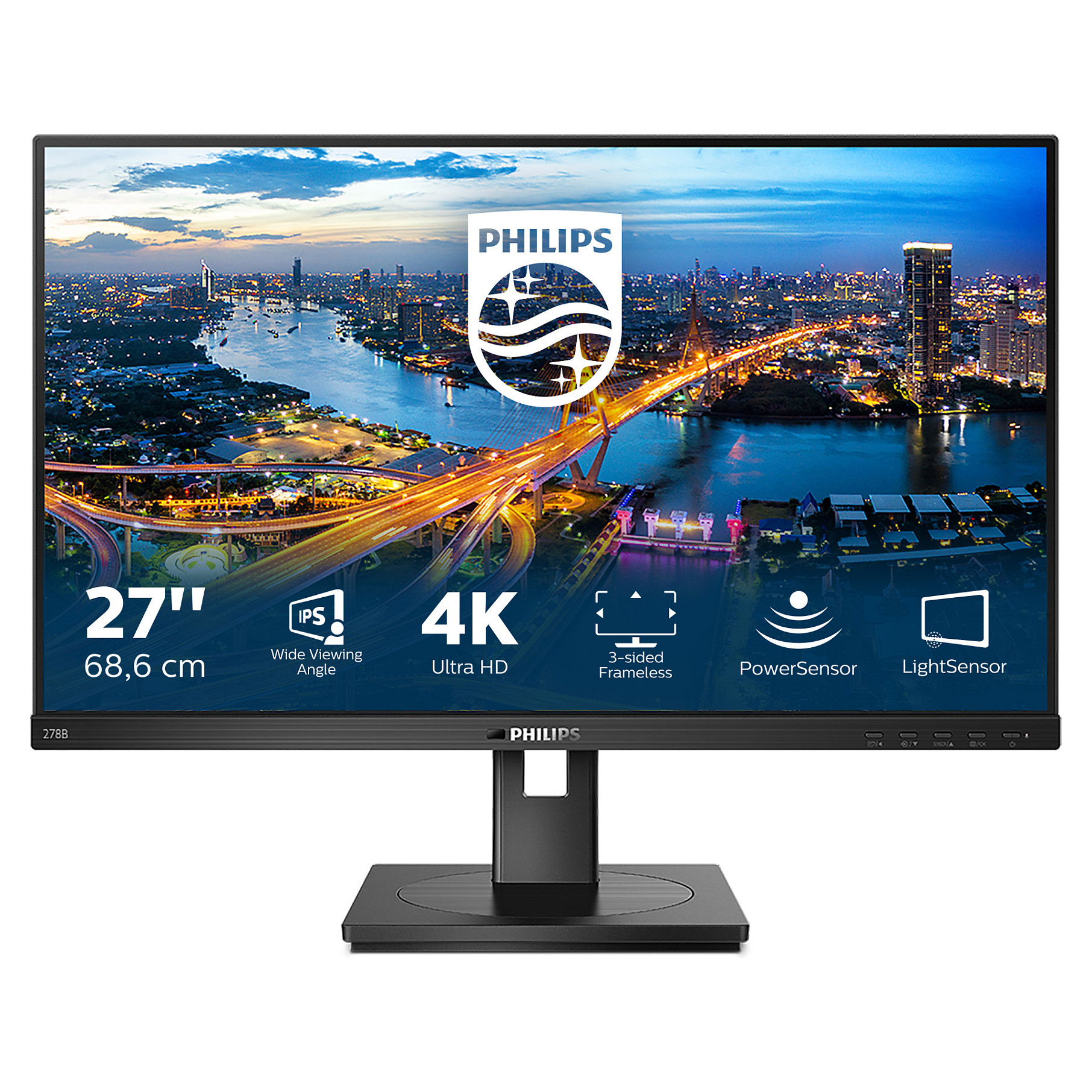 Monitor Philips B Line 278B1/00, 27", 4K UHD IPS, 60Hz, 4ms, 2xHDMI+DP+USB - Zezë 2