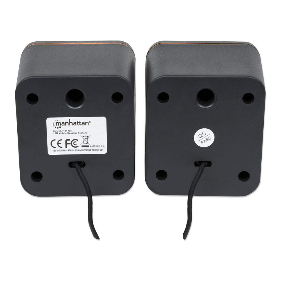 Altoparlantë Manhattan 2600 Series, 2.0, 6W RMS, USB, 3.5mm - Zezë/Portokalli 5