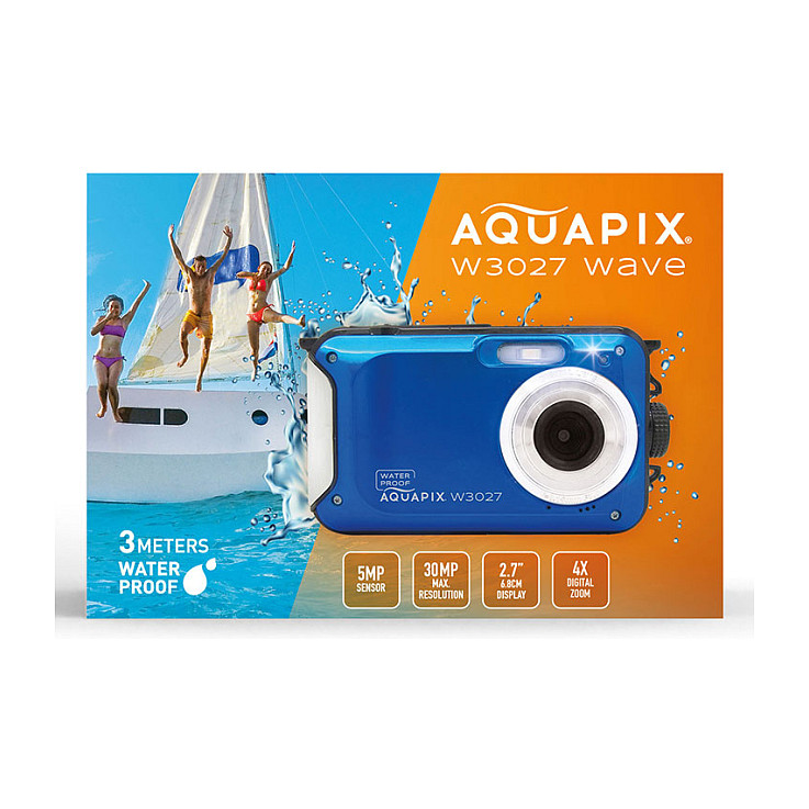 Kamerë digjitale Easypix Aquapix W3027 Wave, 5MP, Full HD, Zoom Digjital 4×, Rezistente ndaj Ujit 3m - Blu 6