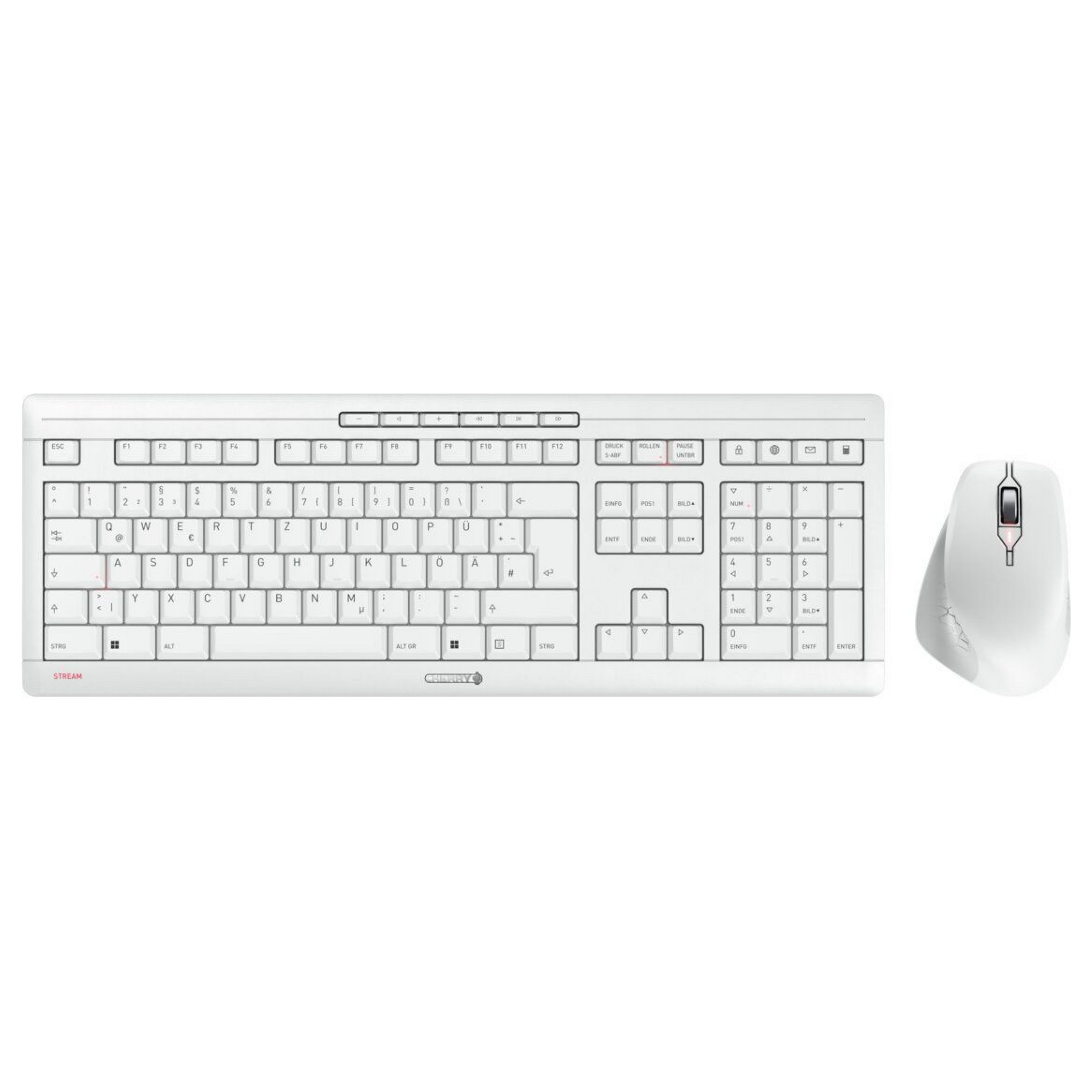 Combo (Tastierë & Maus) Cherry Desktop STREAM COMFORT Wireless, e bardhë