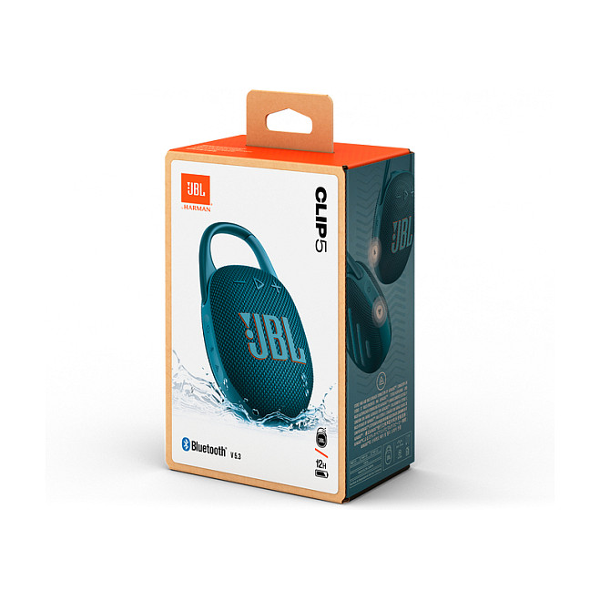 Altoparlant JBL Clip 5, 7W RMS, Bluetooth 5.3, IP67, USB-C, Auracast - Blu 8