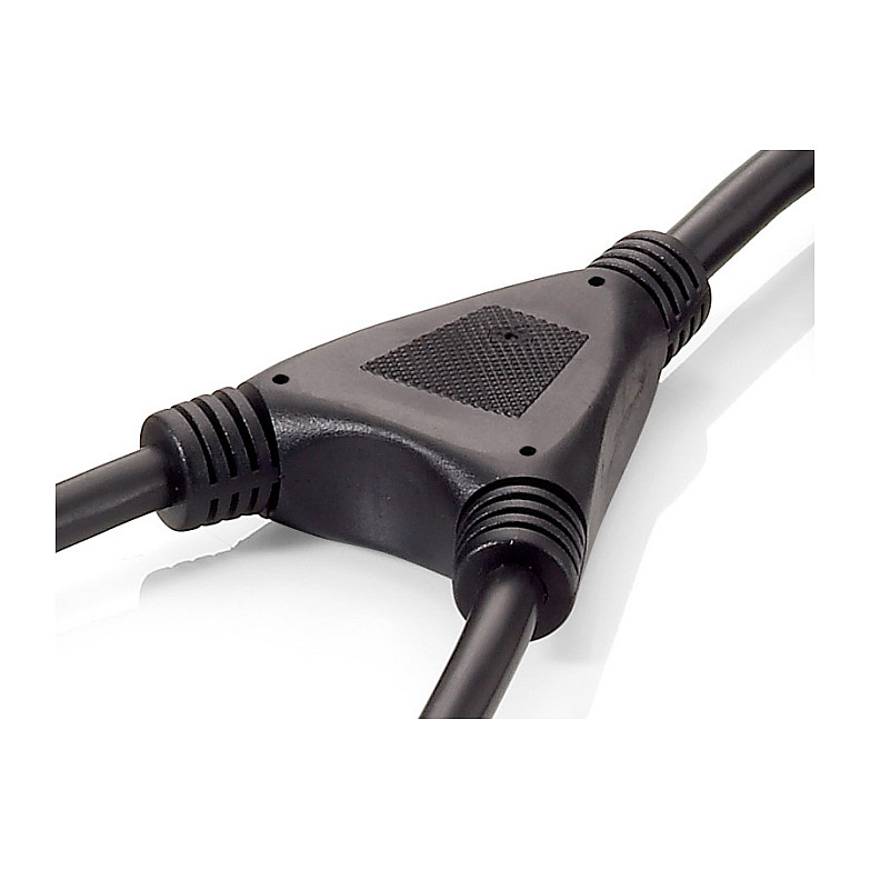 Kabllo për Furnizim me Energji Equip 112220, Schuko CEE 7/7 në 2x IEC C13, 1.8 m, 10 A, 250 V, 2500 W – Zezë 4