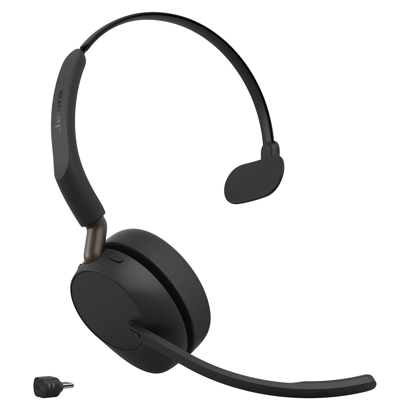 Kufje pa kabllo Jabra Evolve3 65 Mono, Bluetooth 5.3, ANC, 28mm, Link 390c, UC, Bazë Karikimi – Zezë 3