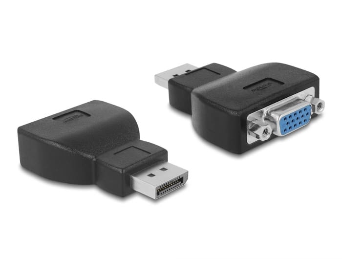 Konverter Display Port / Mashkull në VGA Femer / I zi 2