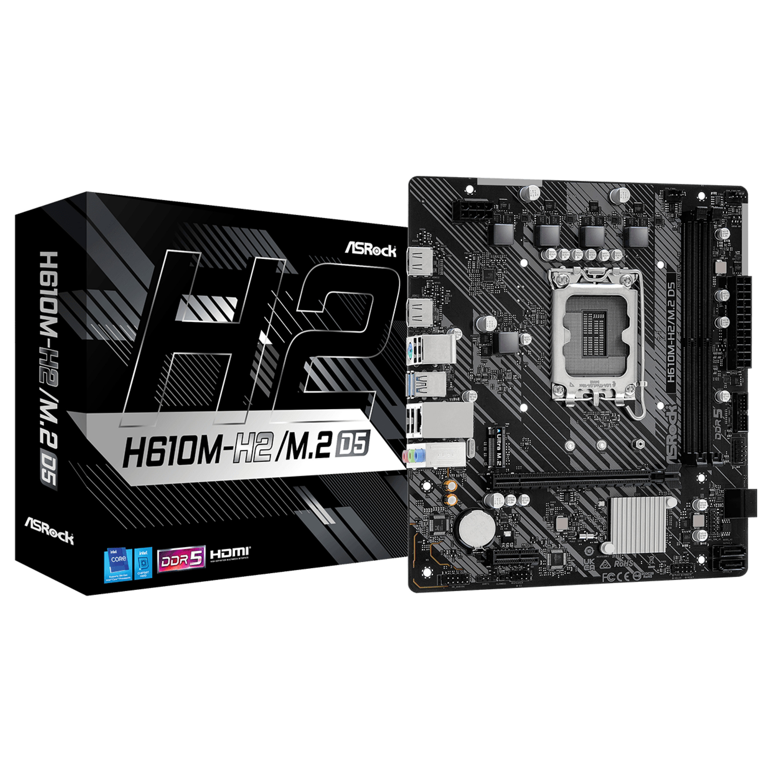 Pllakë Amë ASRock / H610M-H2/M.2 D5 / 1700 / mATX / HDMI / DDR5