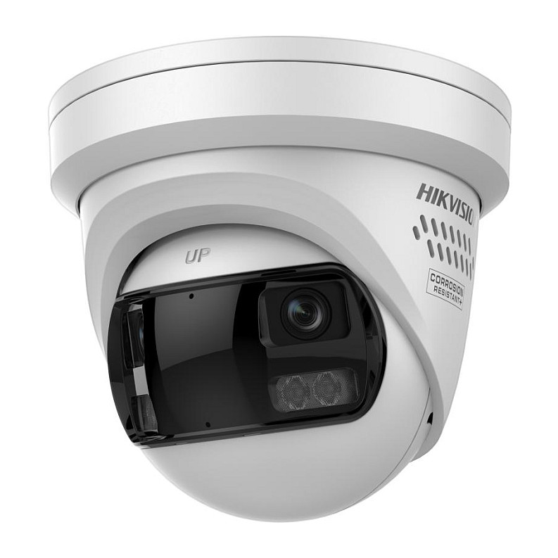 Kamerë Sigurie IP CCTV Hikvision Pro Series with ColorVu DS-2CD23127G3P-LIS2UY/SL, 12MP, 2 x 2.8mm, 180°, ColorVu, AcuSense, Smart Hybrid Light, WDR 130 dB, PoE - Bardhë