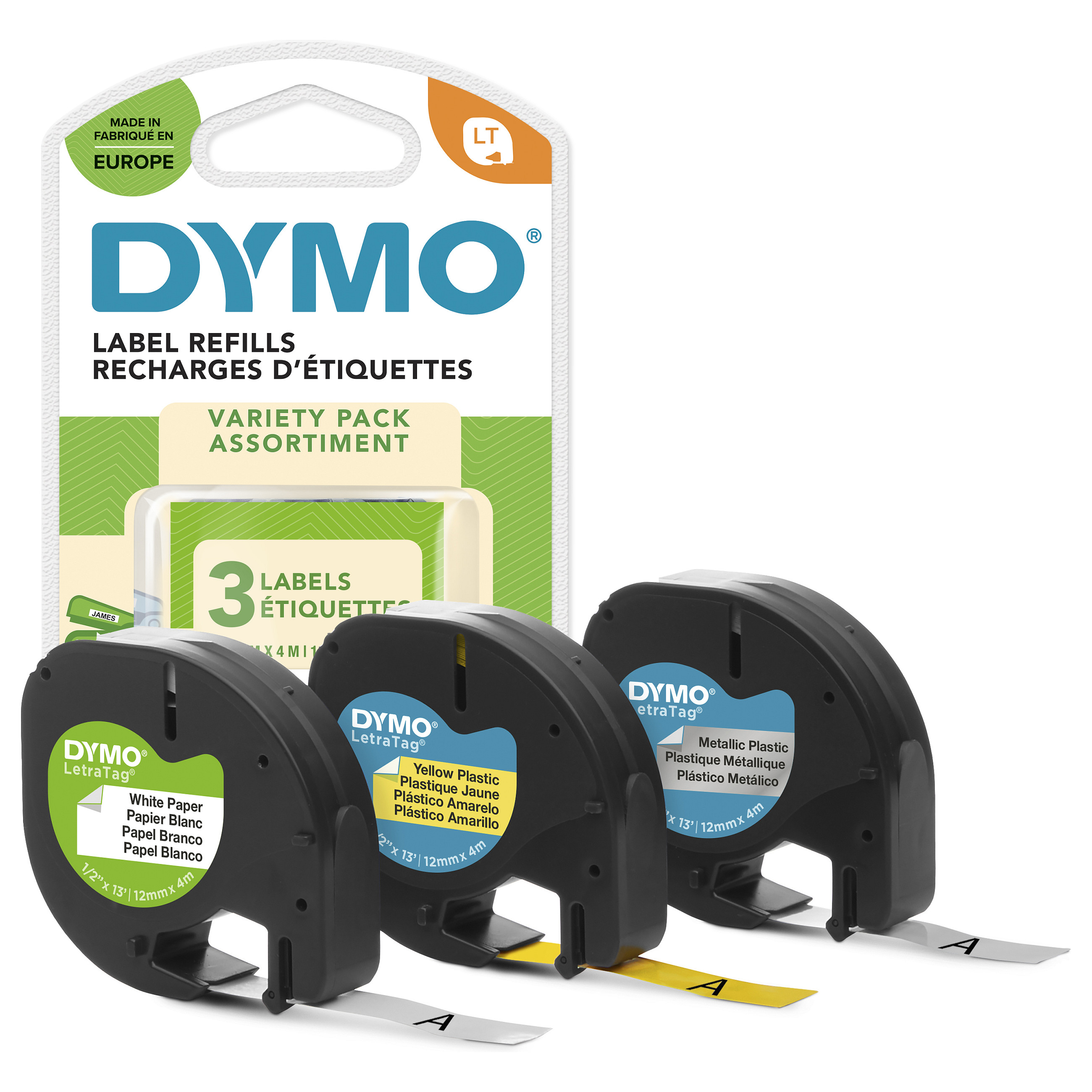 Shirit Printeri DYMO Rhino Industrial Vinyl, 1805417, 19mm × 5,5m, për Rhino 4200/5000/5200/6000 – Blu/Bardhë 3