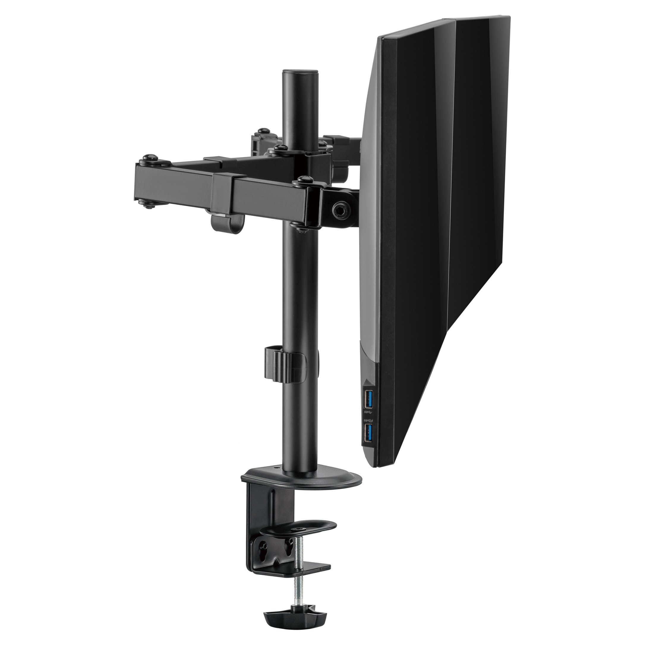 Mbajtëse për Monitor Equip 650157 / 2 Monitorë / 17–32" / deri 9kg për Monitor / VESA 75x75 & 100x100 / Full Motion / Rotacion 360° - Zezë 4