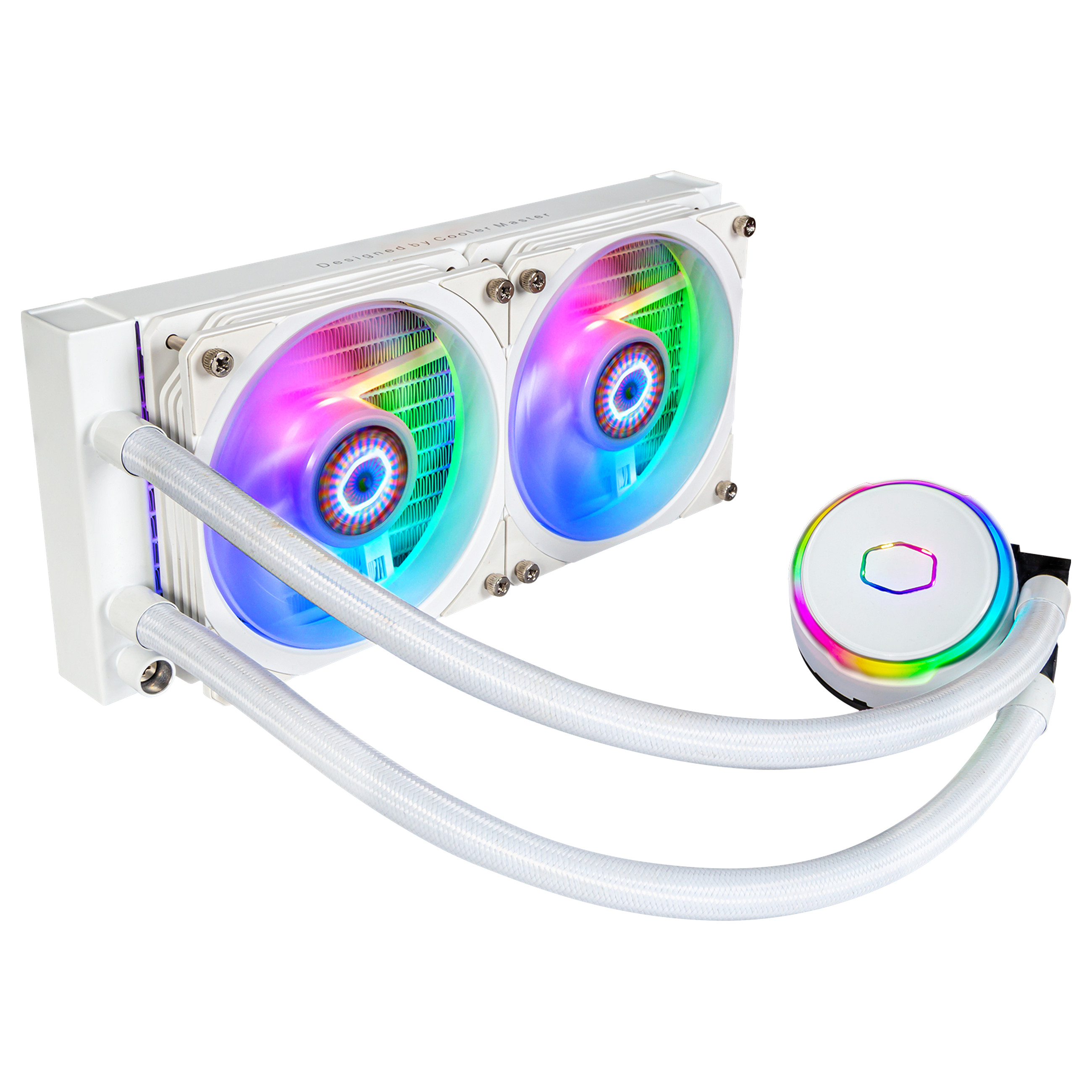 Ftohës për Procesor Cooler Master MasterLiquid PL240 Flux White Edition / 240mm / AIO / ARGB - Bardhë