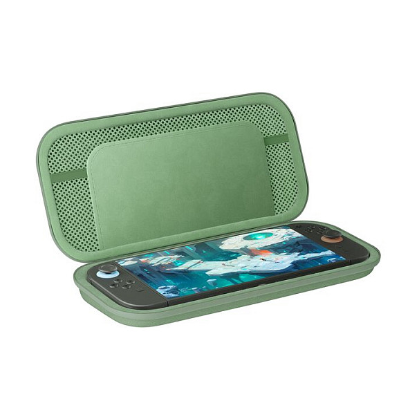 Case për Konsolë Gaming Belkin, Nintendo Switch 2, Rezistent ndaj Ujit dhe Goditjeve, Xhep për Kartela Lojërash, Mbajtëse për AirTag – Gjelbër 3