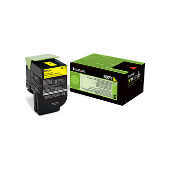 Toner Lexmark 802Y, 1,000 faqe - Verdhë