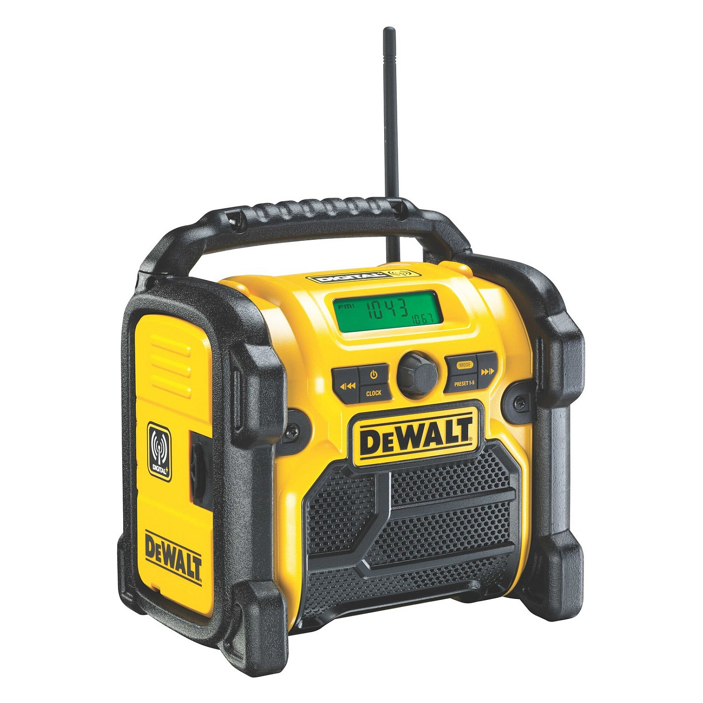 Radio DeWALT DCR020-QW, 10.8-18V, DAB+/FM, AUX, USB - Verdhë/Zezë 2
