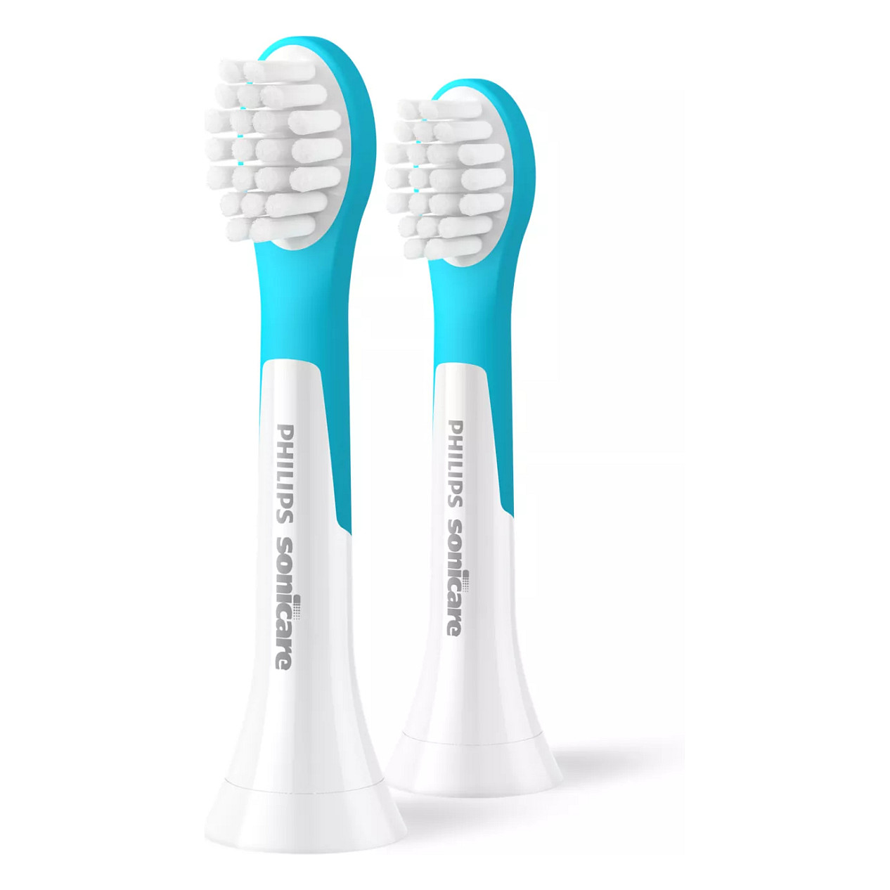 Koka zëvendësuese për furçë elektrike Philips Sonicare For Kids 3+ / 2 copë / Soft / Click-on / Compact – Bardhë/Blu