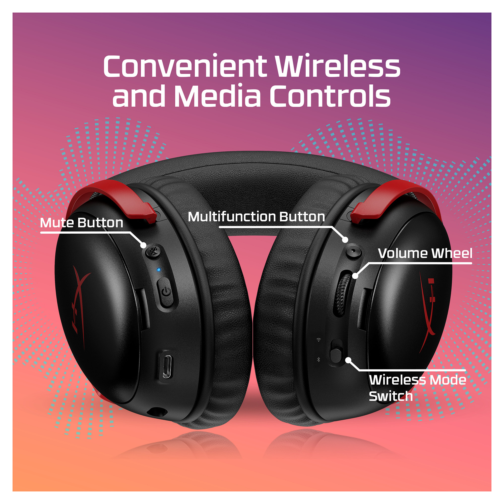 Kufje Gaming  HyperX Cloud III S / Wireless / 2.4 GHz + Bluetooth - Zezë 9